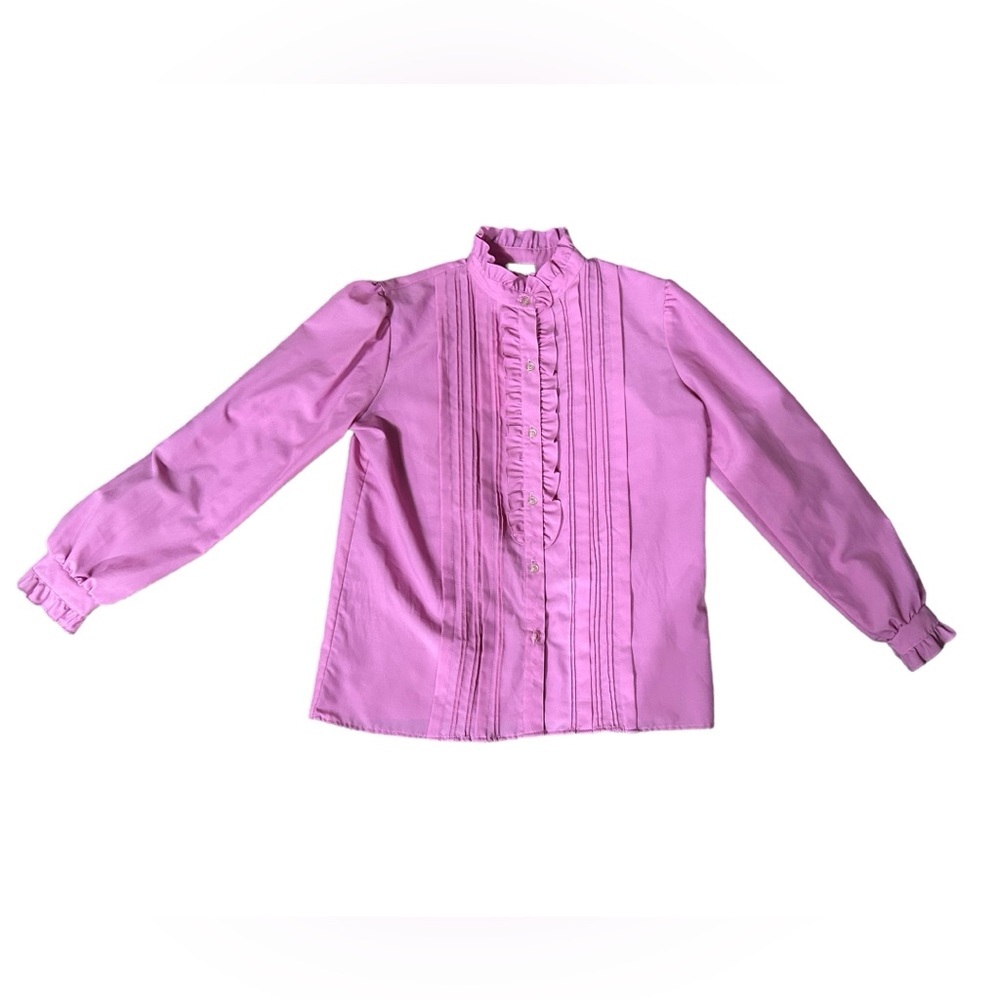 Ruffled Vintage 70s Blouse